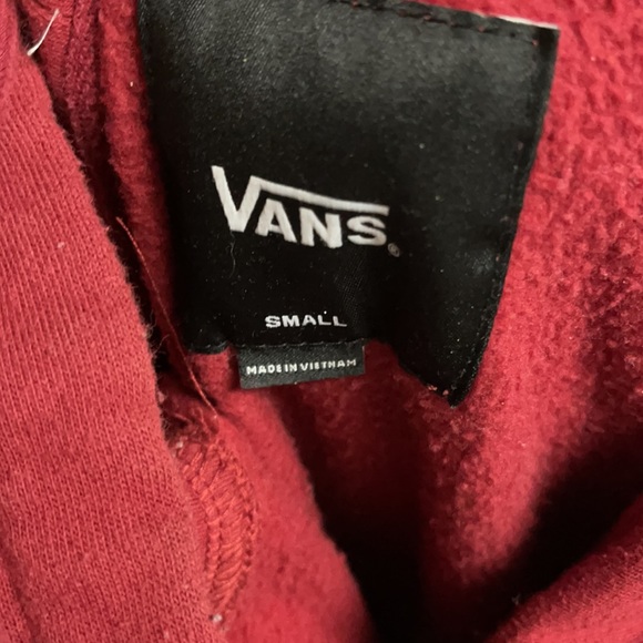 Vans Burgundy Hooded Sweatshirt- small - Picture 6 of 8